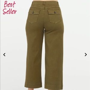 Brand new with tags Spanx twill pants in darkened olive